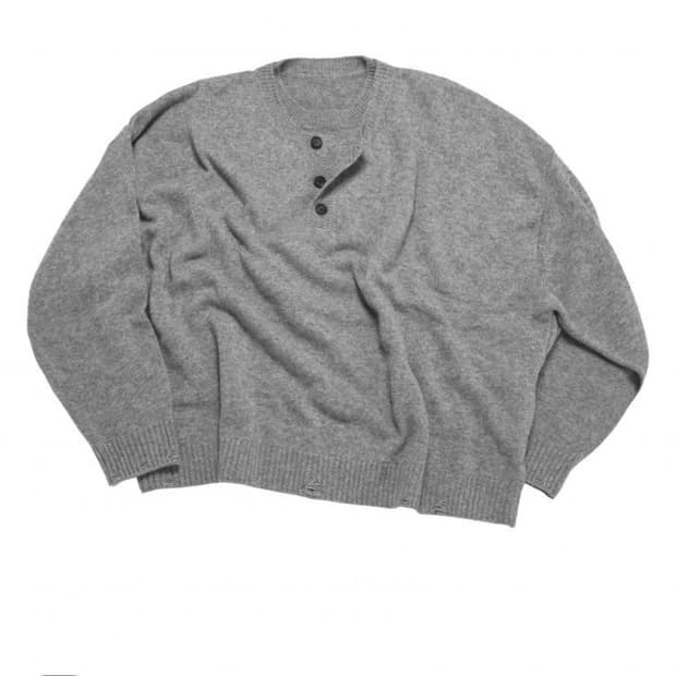 수수료x [M]mjd 콘트라스트 크롭 니트 그레이 