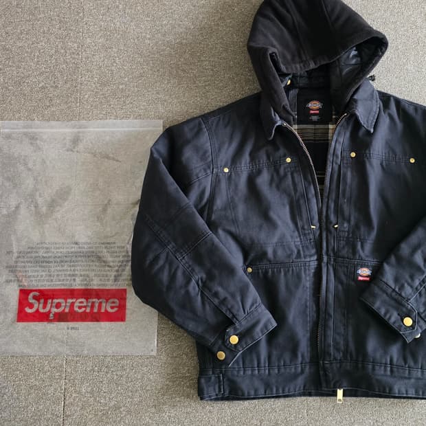 Dickies Supreme 디키즈 슈프림 후드 워크자켓 블랙 M