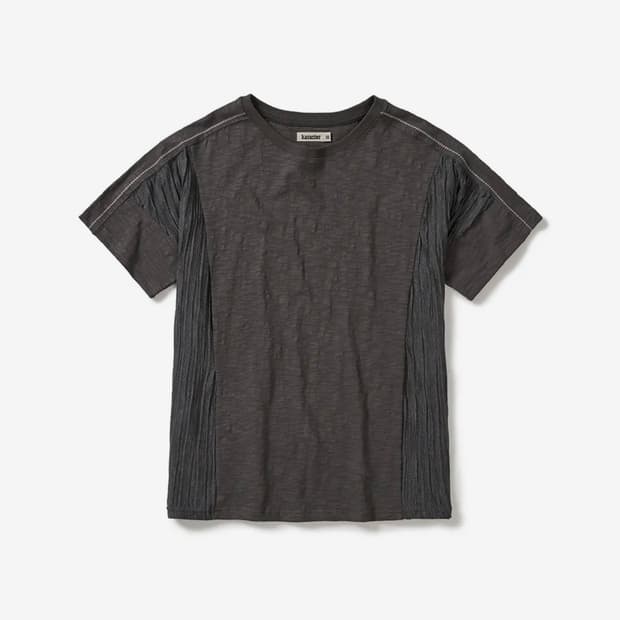 카락터 Crease half T-shirts / Charcoal