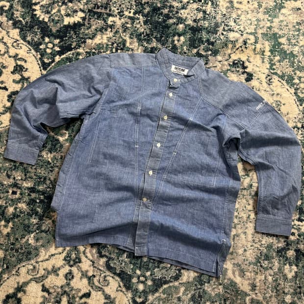 90s Issey miyake 이세이미야케 논카라 아메카지 셔츠