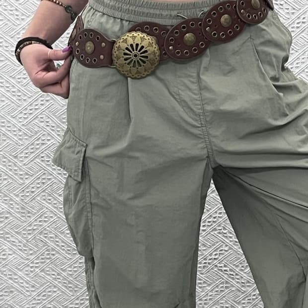 빈티지 보헤미안 웨스턴 펑크 스터드 벨트 C07155