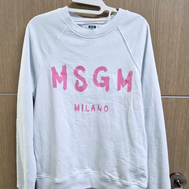 MSGM 밀라노 맨투맨 화이트 고용m