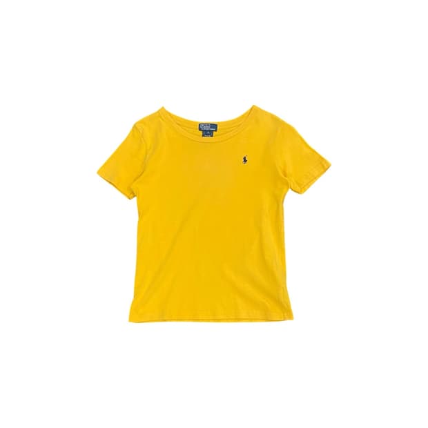 Polo Ralph Lauren 옐로우 베이직 자수 베이비 티셔츠