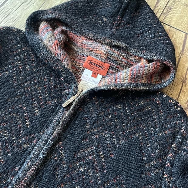 MISSONI Mohair Knit Zip-Up Hoodie