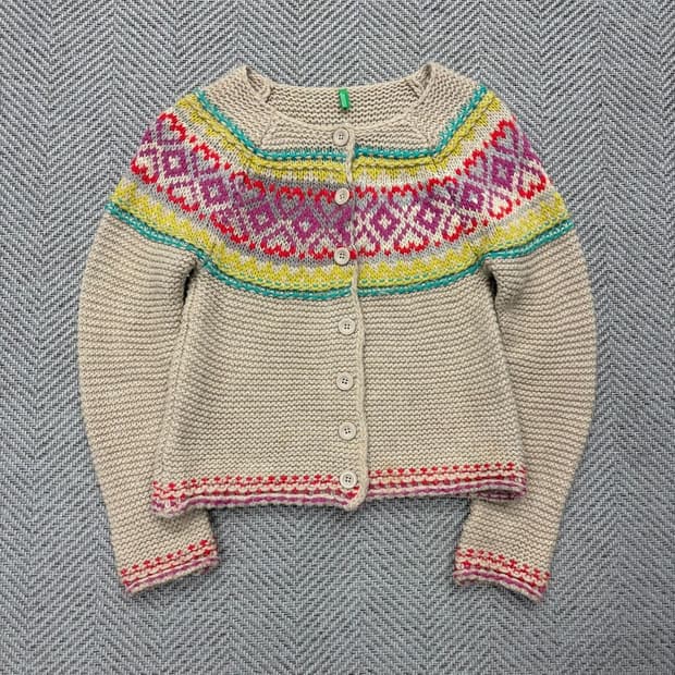 베네통 패턴 니트 가디건 v2047