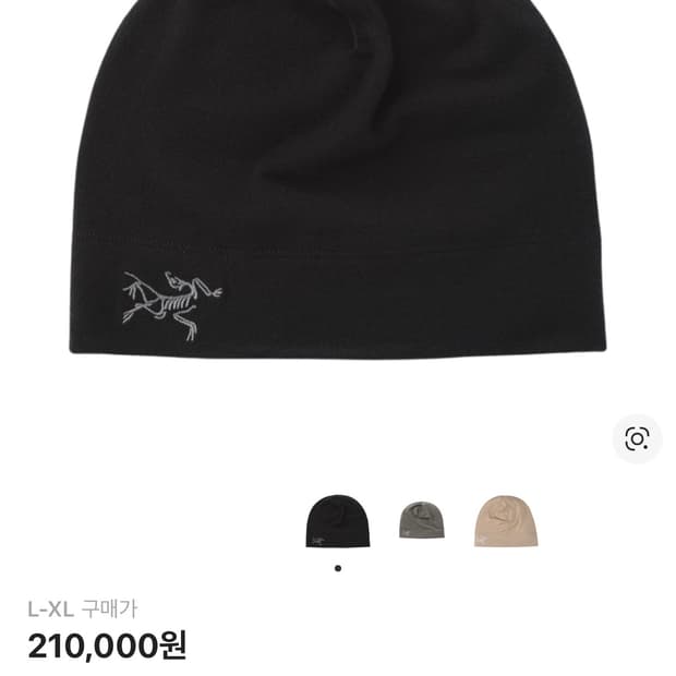 아크테릭스 로 라이트웨이트 울 토크 블랙