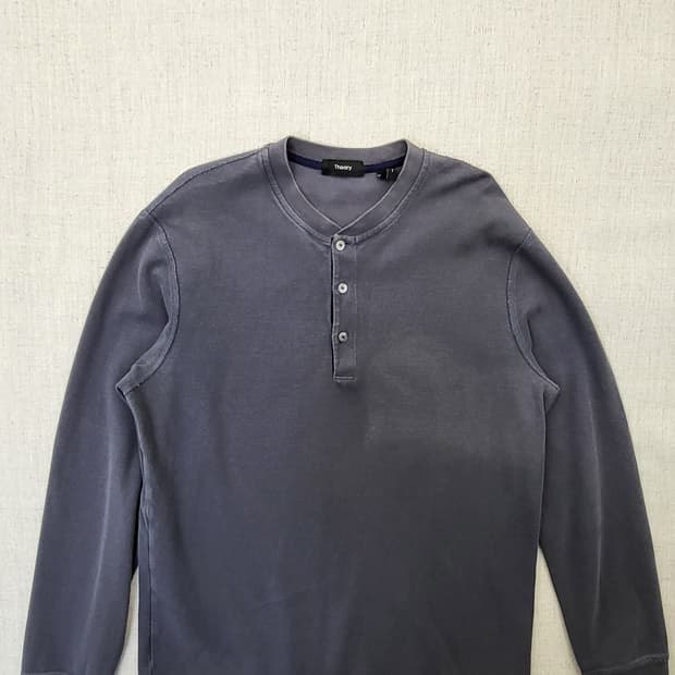 Theory 헨리넥 긴팔 티셔츠 네이비 s