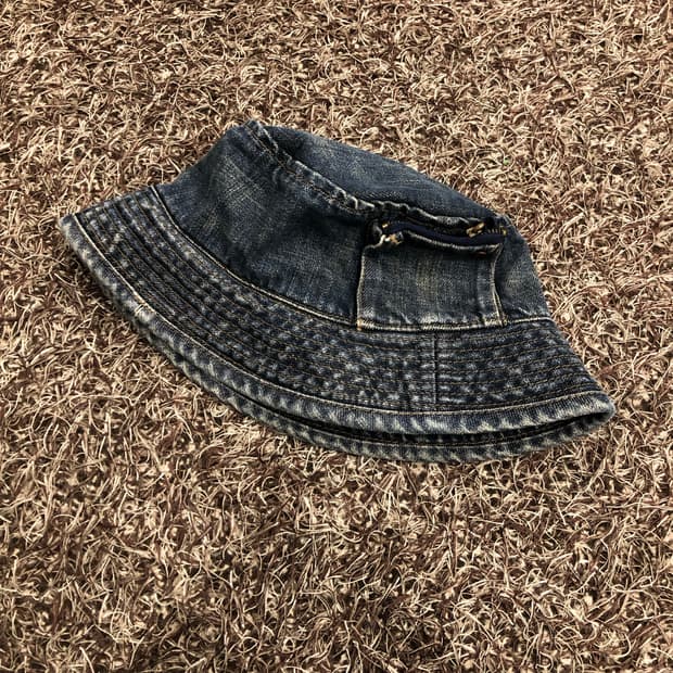 빈티지 Coax 데님 버킷햇