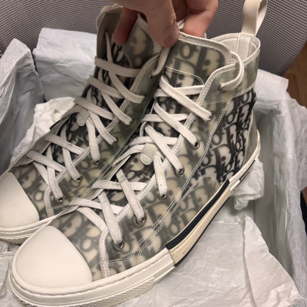 디올 b23 오블리크 하이탑 스니커즈 43 280