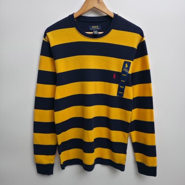 [M] 새상품 폴로 랄프로렌 스트라이프 와플티