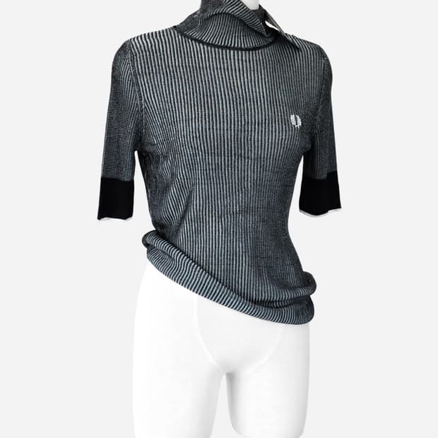 Fred Perry Striped Viscose Knit Top