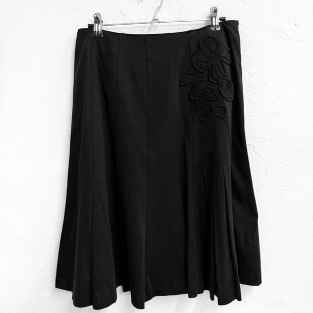 sonia rykiel 플로럴 플리츠 스커트
