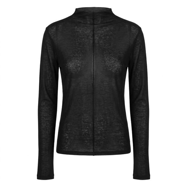 999HUMANITY 블랙 시스루 터틀넥