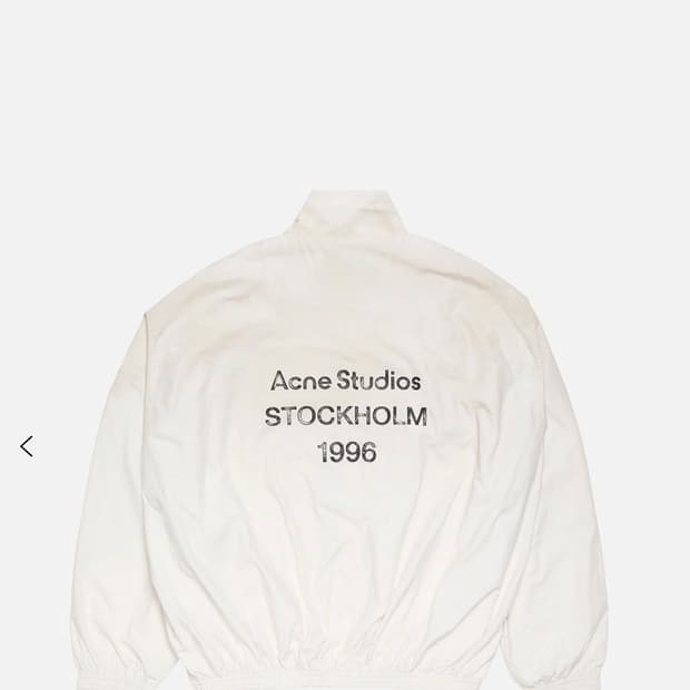 아크네 스튜디오 로고 자켓 바람막이 더스티 화이트