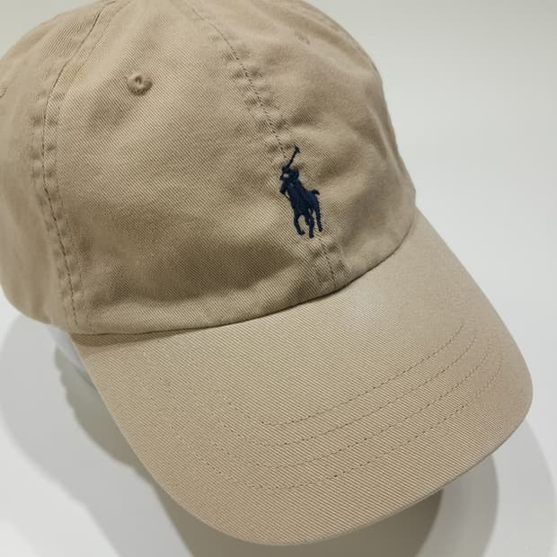 CL423 폴로 다크네이비 포니 베이지 볼캡 모자