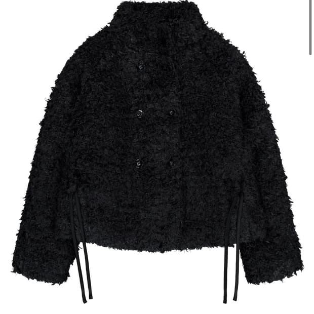 코이세이오 헤어리 퍼자켓 블랙