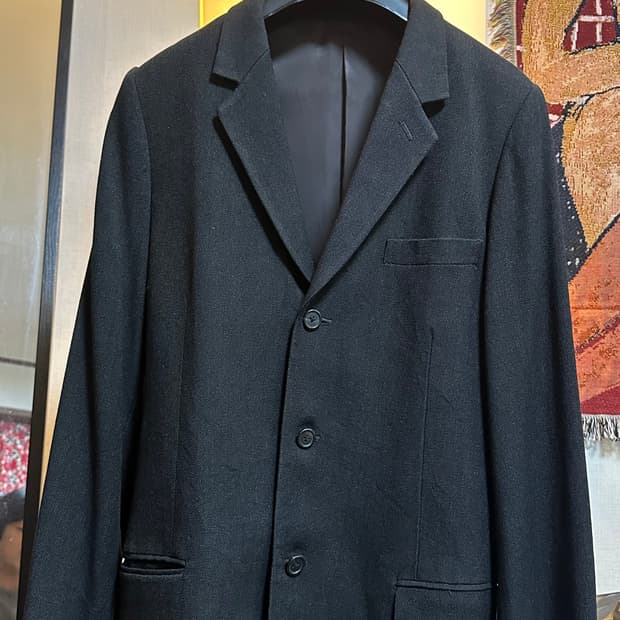 요지 야마모토 와이즈 헤링본 블레이져