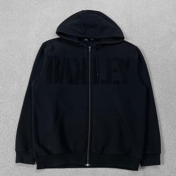 오클리 Oakley 00s 스펠 로고 후드집업 블랙