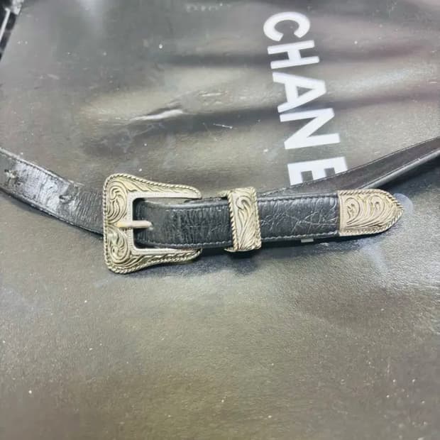 15fw 에디슬리먼 머스트아이템 생로랑 웨스턴 벨트