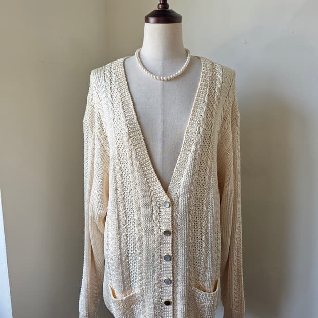 실크100 니트 가디건