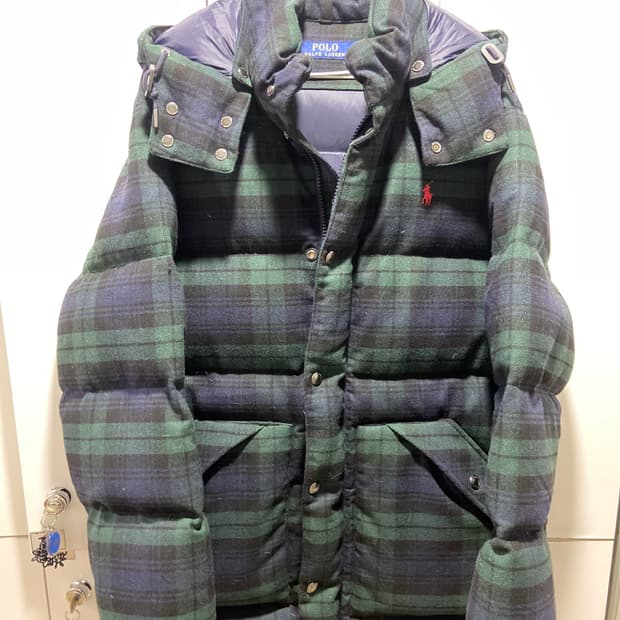 폴로 타탄체크 울패딩 팝니다