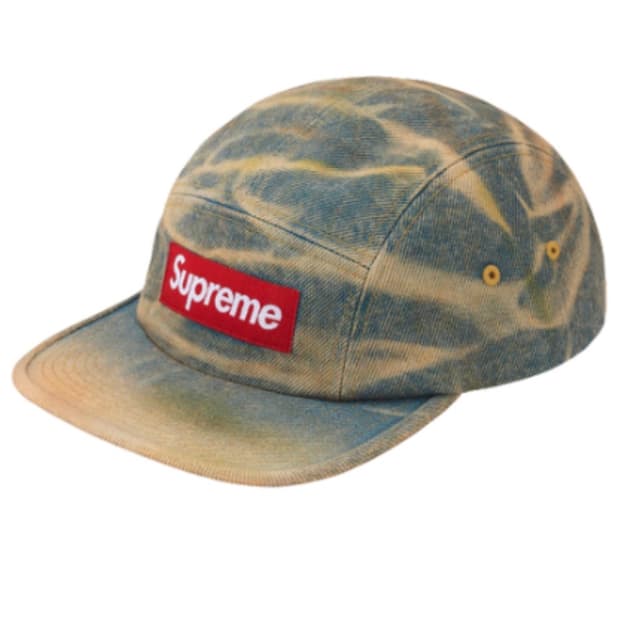 슈프림 데님 캠프캡 더티 인디고