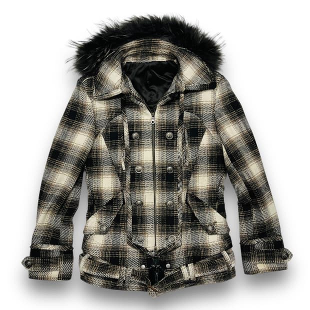 PPFM 00s Napoleon Mode Check Coat Jacket