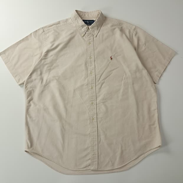 CJ246 2XL 폴로 빅사이즈 아이보리화이트 반팔 셔츠 남방