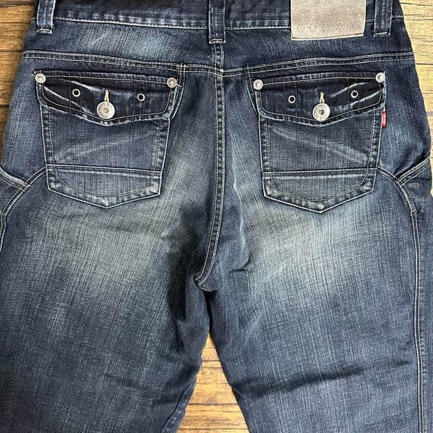 후부(FUBU) JEANS 1992 빅로고 자수 데님팬츠 36인치