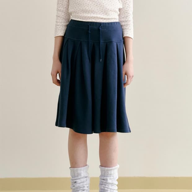 펀프롬펀 미희 플리츠 저지 스커트 Pleats Jersey Skirt