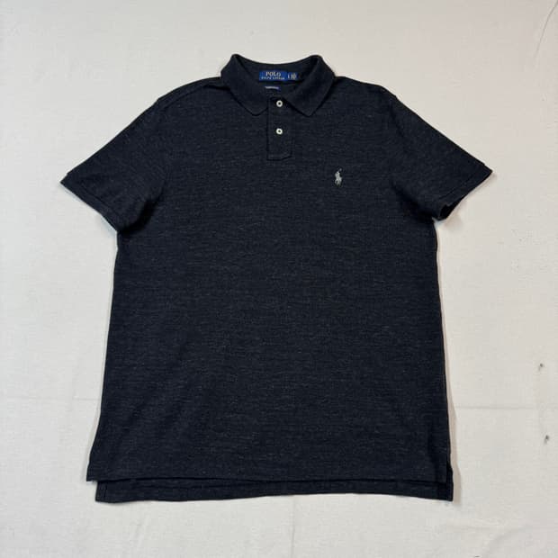 L) 폴로 랄프로렌 클래식 차콜 반팔 카라티 PK