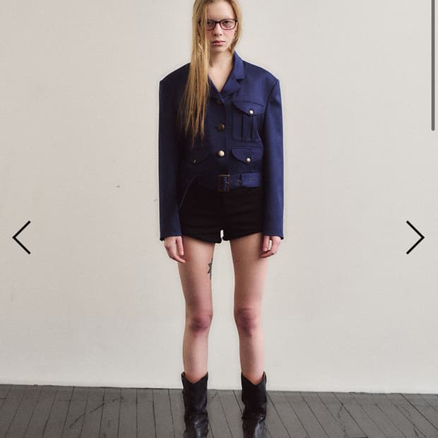 데어드 ROYAL NAVY BELTED JACKET