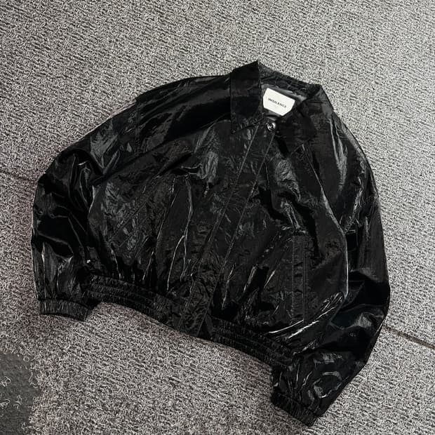 인사일런스 글로시 블루종 봄버 자켓 3446