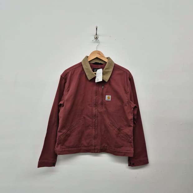 칼하트 버건디색 디트로이트 자켓 남녀공용 M
