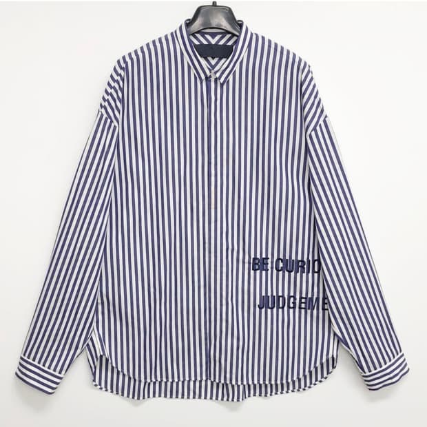 준지 오버사이즈 레터링 셔츠/남성50