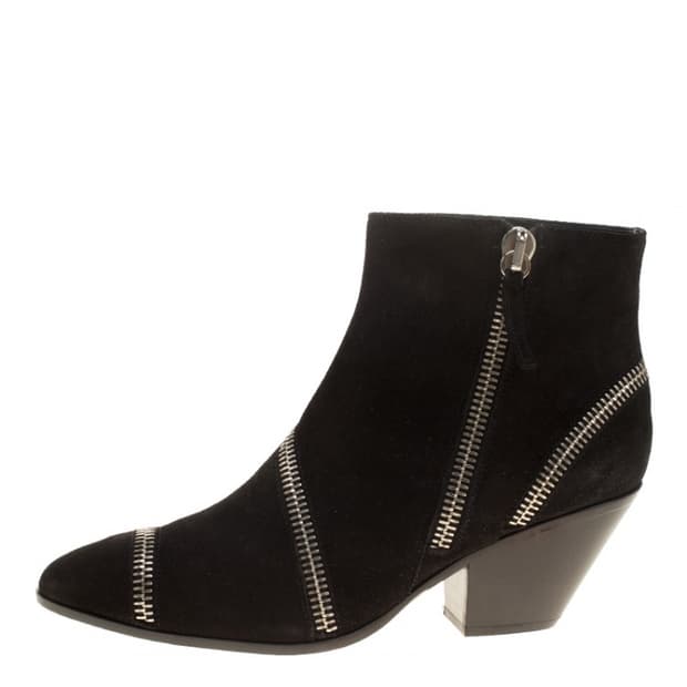 쥬세페자노티 지퍼 디테일 앵클부츠 힐