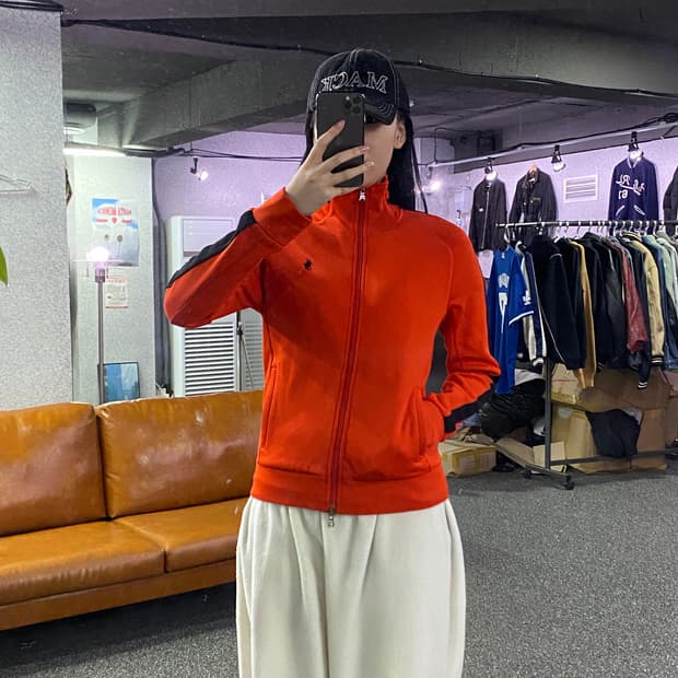 폴로 스몰로고 오렌지 트랙 탑 져지 B3050