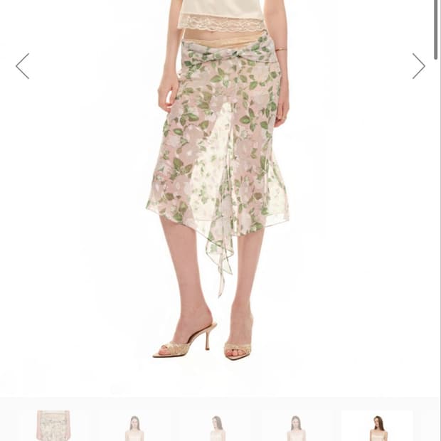 TMT rose flair midi 스커트