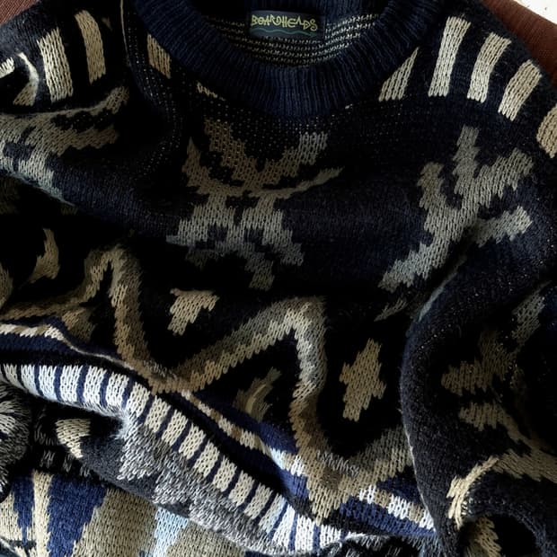 90's low gauge loose knit sweater