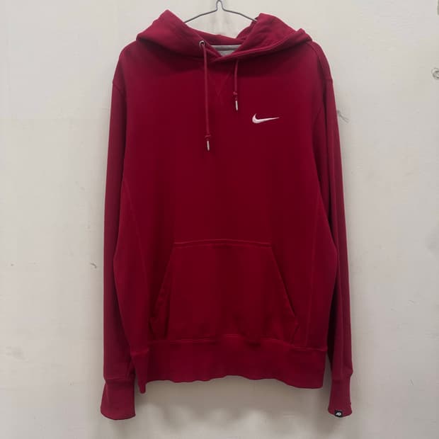 나이키 레드 후드티