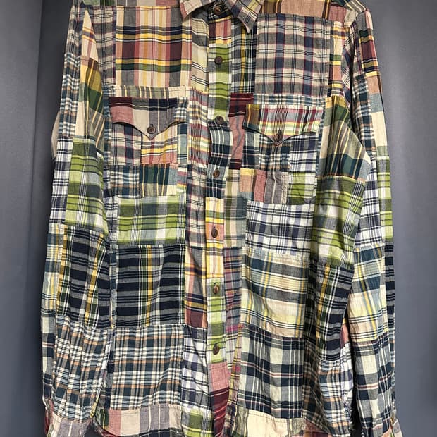 폴로랄프로렌 마드라스 패치워크 2포켓 셔츠 / L size
