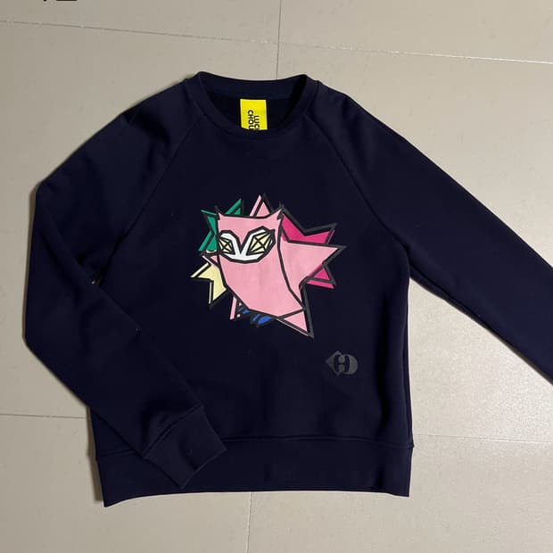 럭키슈에뜨 부엉이 맨투맨 네이비