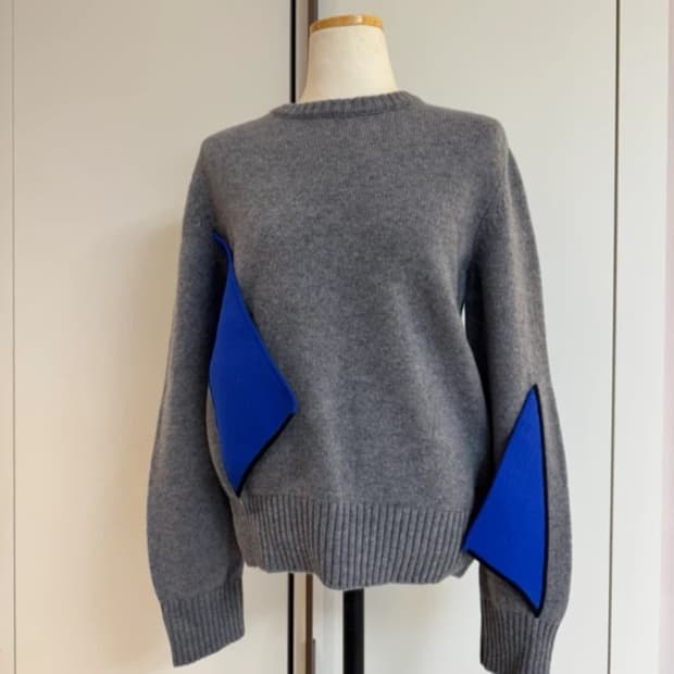 무료배송) JW앤더슨 울80% 니트 / 그레이니트 겨울니트 울니트