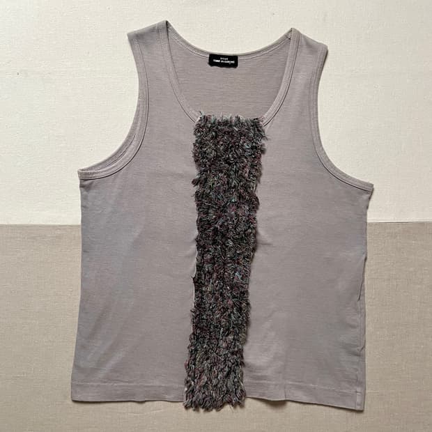 꼼데가르송 얀 패널 탱크탑 comme des garcons 슬리브리스