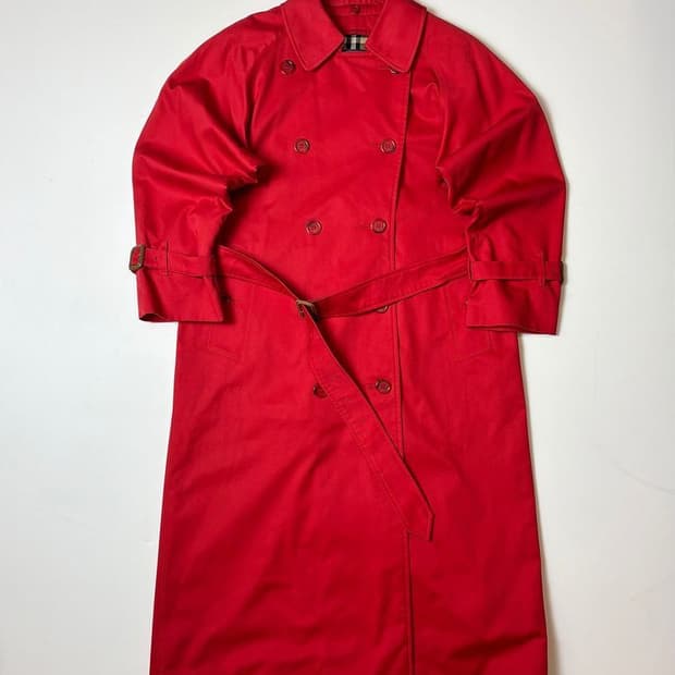 버버리 90's 개버딘 오리지널 벨티드 롱 트렌치 코트 PN8179