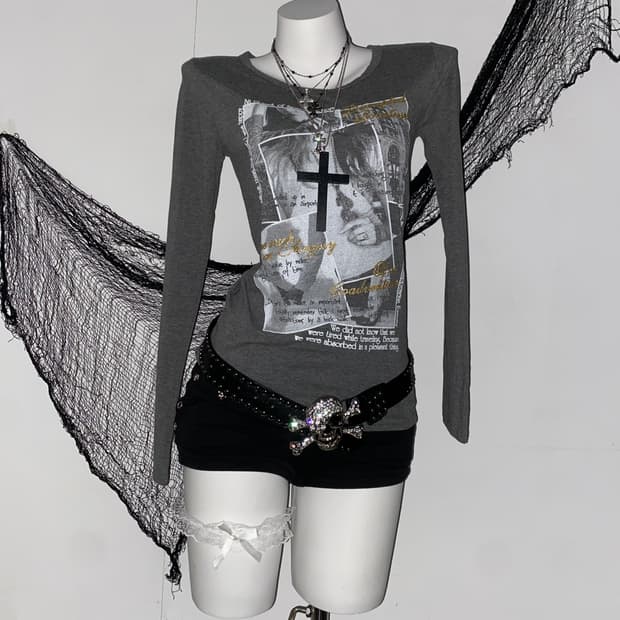 ꒰ঌ 펑투케 골드 글리터 롱슬리브 ໒꒱