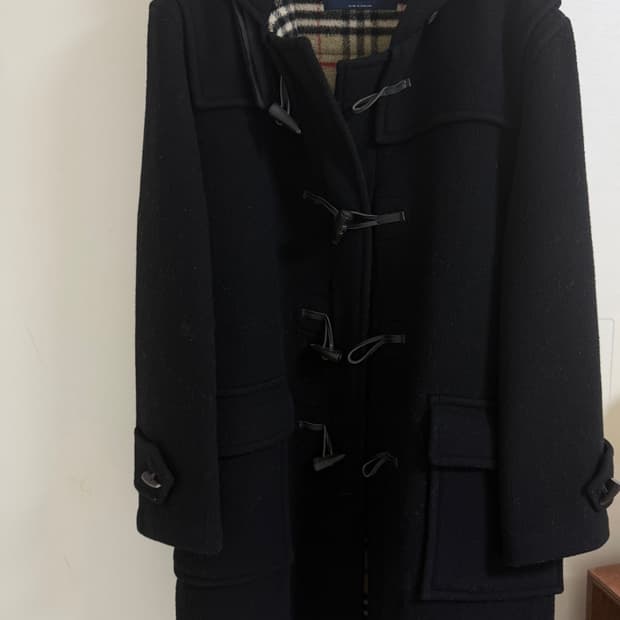 버버리 후드 더플코트