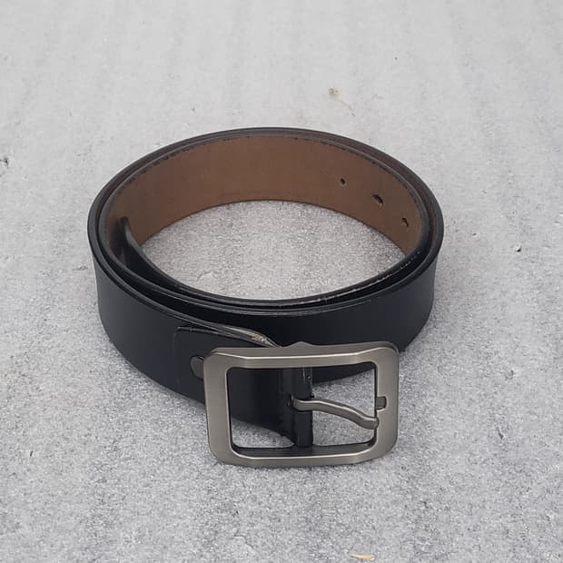 Davis 검정 100%레더 가죽 벨트 총106cm