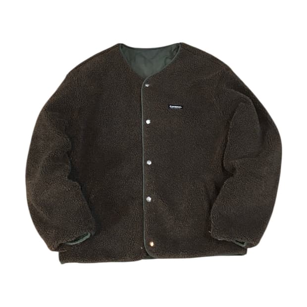 커버낫 리버시블 플리스 자켓 브라운