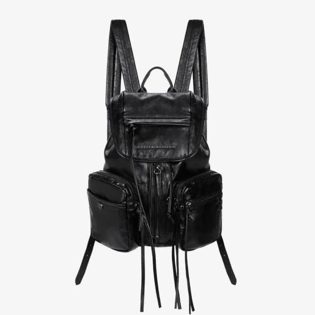 트리밍버드 피니싱 레더 미니 백팩